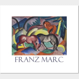 Three Horses by Franz Marc Posters and Art